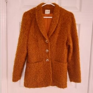 Vintage Women's Teddy Jacket in Rich Brown
